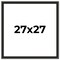 Square Antique Black Picture Frame - UV Acrylic, Foam Board Backing, Hanging Hardware